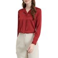 thumbnail image 1 of Allegra K Women's Tie Neck Long Sleeve Elegant Button Cuff Office Shirt, 1 of 6