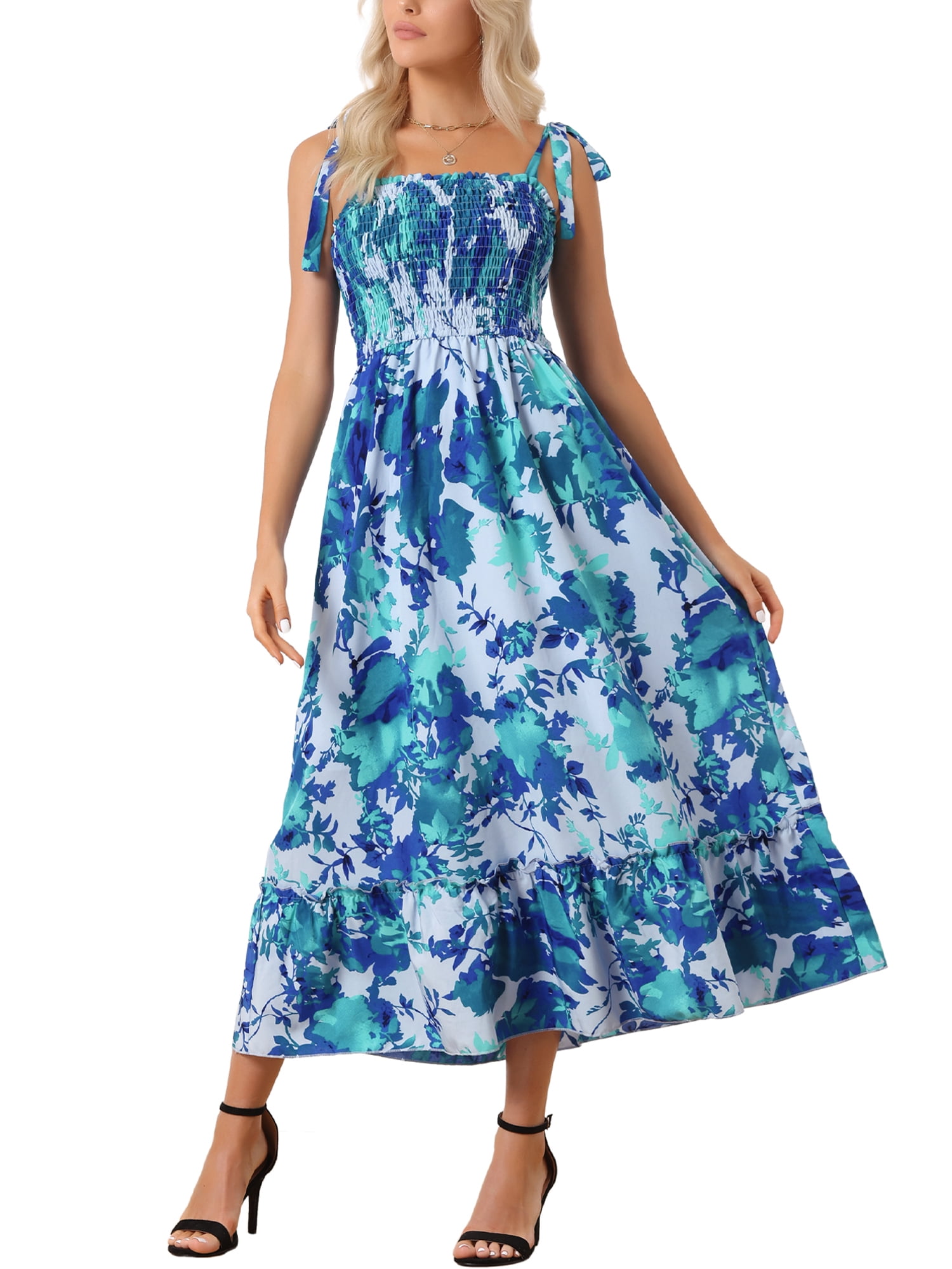 ワンピース FOLKS THE LABEL Square Neck Maxi Dress FOLKS THE LABEL Square Neck Maxi Dress