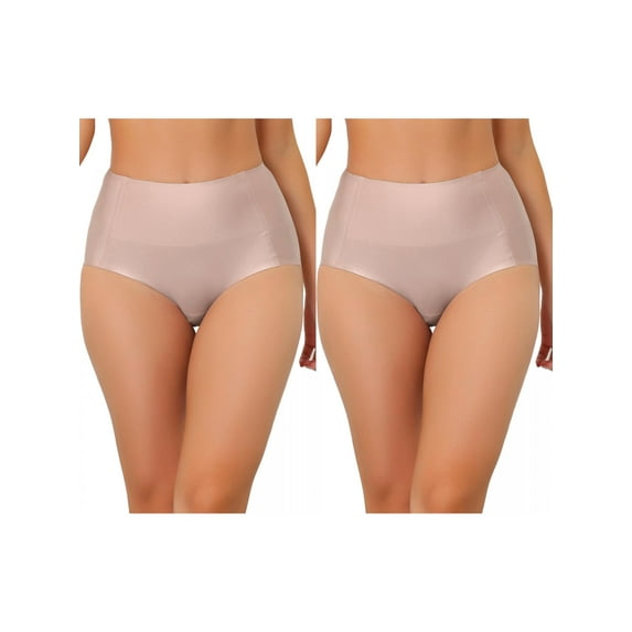 NOMADIC NOOK Women's Tummy Control Hipster Underwear High-Waisted Breathable Brief 2 Packs