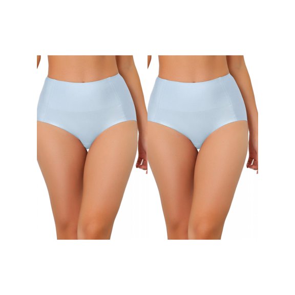 NOMADIC NOOK Women's Tummy Control Hipster Underwear High-Waisted Breathable Brief 2 Packs