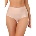 thumbnail image 1 of INSPIRE CHIC Women's Tummy Control Unlined Hipster Underwear High-Waisted Breathable Brief, 1 of 4