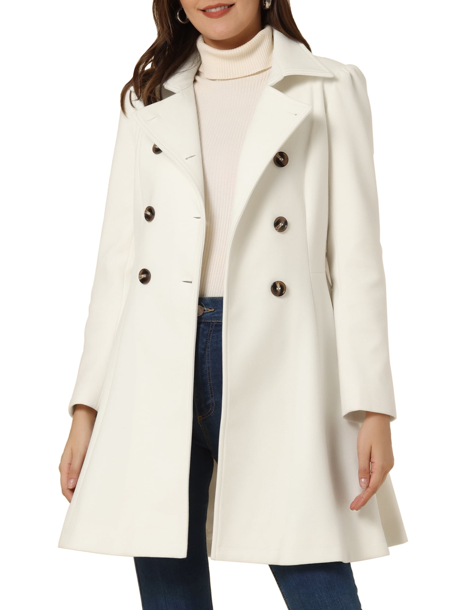 Reversible Collar High Waist Belted Midi Cotton Coat