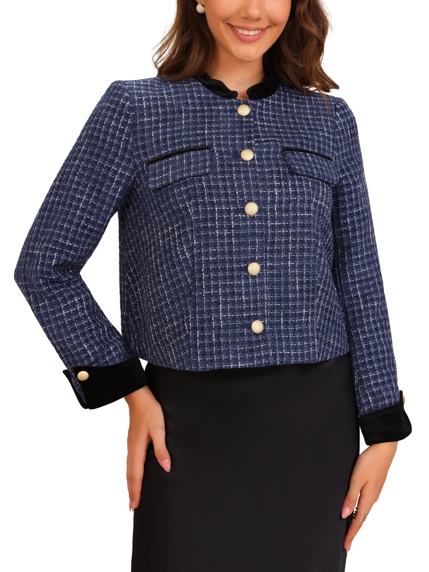 Chic Wool-Blend Buttoned Coat with Stand Collar