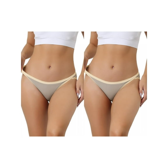 NOMADIC NOOK Women's Underwear Low Waist Briefs Soft Underpants Ladies Hi-Cut Panties 2 Packs