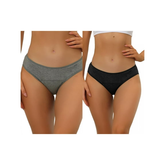 NOMADIC NOOK Women's Underwear Mid-Rised Hipster Panties 2 Packs S Black4