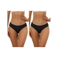 thumbnail image 1 of NOMADIC NOOK Women's Underwear Mid-Rised Hipster Panties 2 Packs 3X-Large Black4, 1 of 4