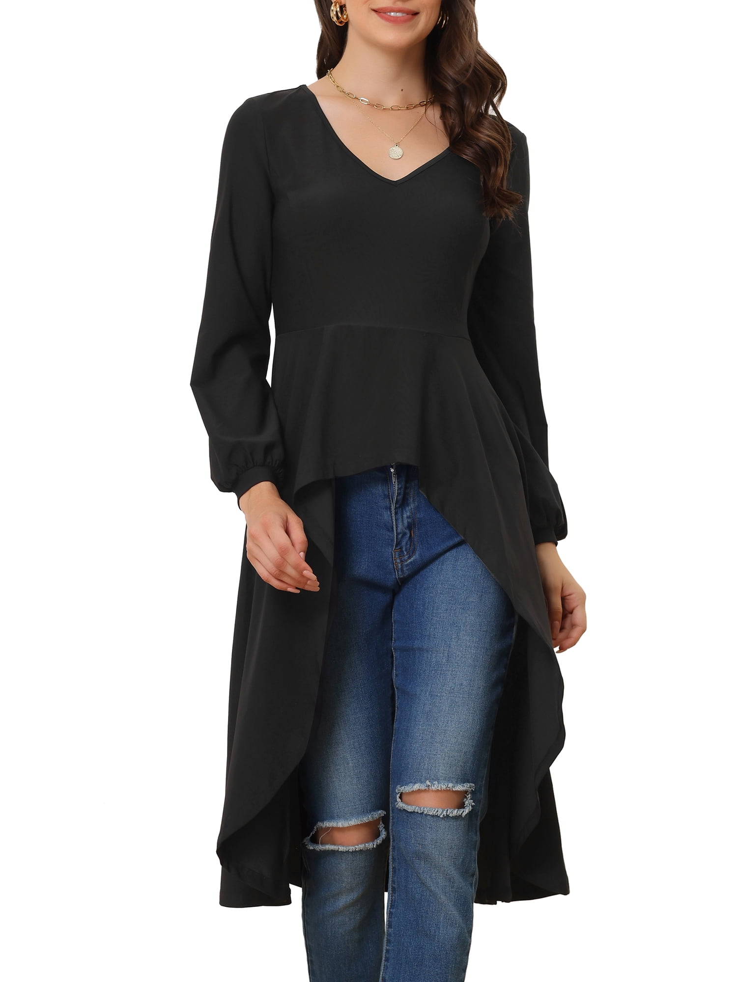 High low peplum blouse hot sale