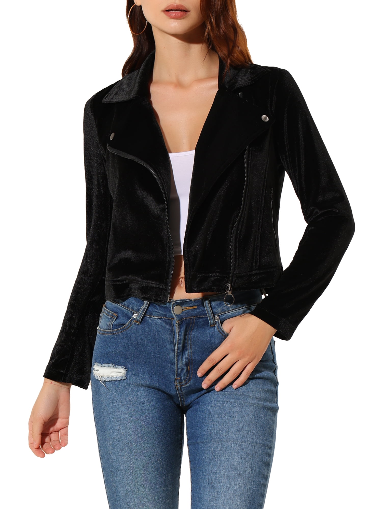 Velvet motorcycle cheap jacket