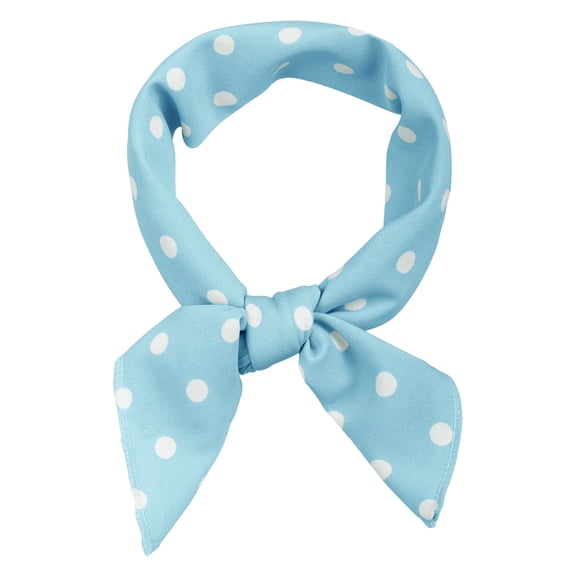 INSPIRE CHIC Women's 50cm Square Scarf Vintage Retro Polka Dots Head Neck Scarves Neckerchief Sky Blue 19.69*19.69 inch