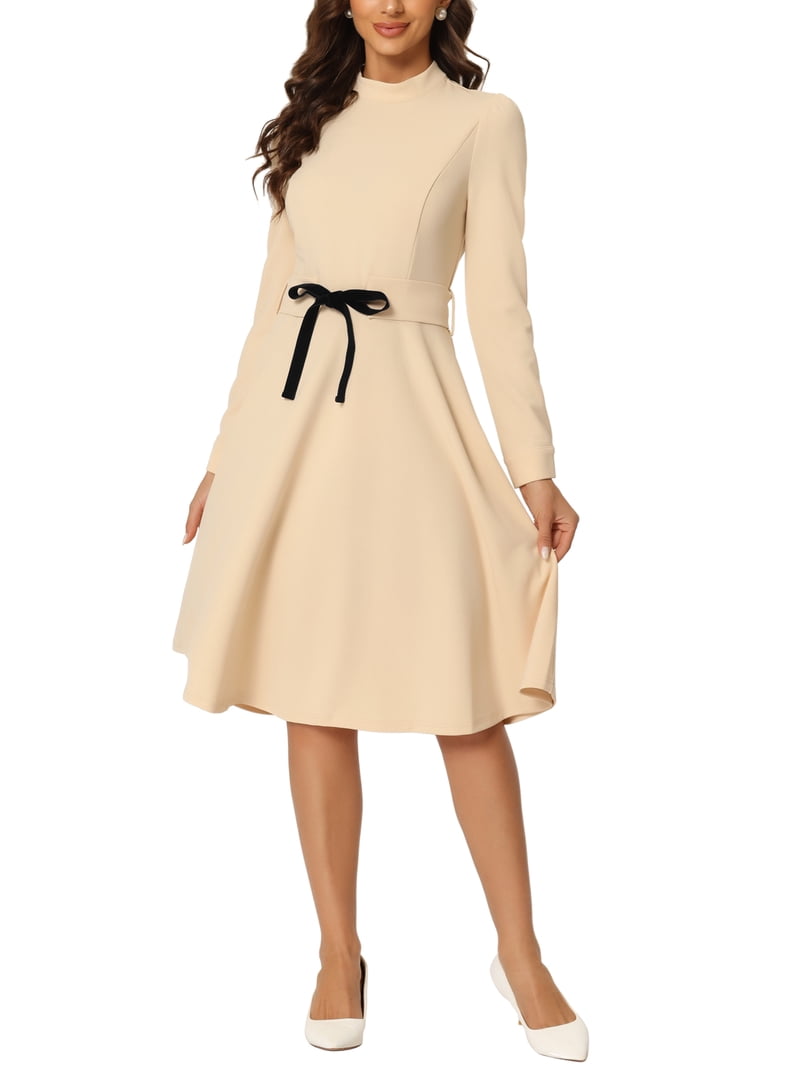 jacquard knit midi dress A-Line Floral Jacquard Soft Knit Midi Dress main image 1
