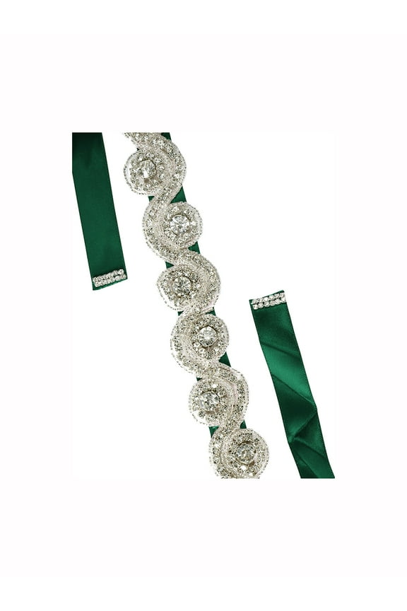 Women's Wedding Dress Sash Ribbon Rhinestone Bridal Belt