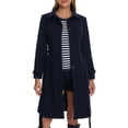 thumbnail image 1 of INSPIRE CHIC Women's Winter Coat Collared Single Breasted Long Sleeve Elegant Pea Coat, 1 of 6