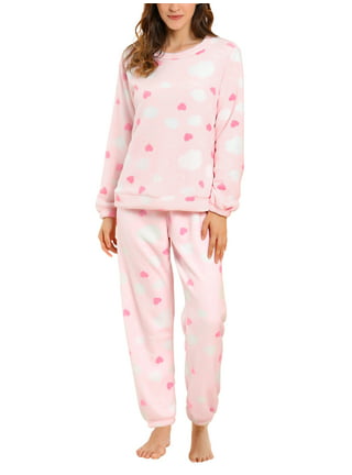 Womens Winter Satin Silk Tops Long Pants Sleepwear Pajamas Sets