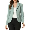 thumbnail image 1 of INSPIRE CHIC Women's Work Blazer Lapel Collar Long Sleeve Jacket Suit Blazer XL Pea Green, 1 of 7