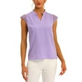 thumbnail image 1 of INSPIRE CHIC Women's V Neck Sleeveless Basic Work Blouse Top XL Purple, 1 of 6