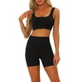 thumbnail image 1 of Allegra K Women’s Workout Sets 2 Piece Sports Bra High Waisted Shorts Sets Gym Yoga Outfits, 1 of 5