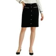 thumbnail image 1 of INSPIRE CHIC Womens' Elegant A-Line High Waist Short Skirts with Pockets Black XS, 1 of 5