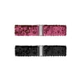 thumbnail image 1 of INSPIRE CHIC Women's Shimmer Stretchy Waist Belts Interlock Buckles Sequins Decor Wide Elastic Belts 2 PCS Dark Purple, 1 of 6