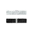 thumbnail image 1 of INSPIRE CHIC Women's Shimmer Stretchy Waist Belts Interlock Buckles Sequins Decor Wide Elastic Belts 2 PCS Silver, 1 of 6