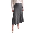 thumbnail image 1 of INSPIRE CHIC Womens Knit Skirt Pleated High Waist A Line Flared Elegant Casual Stretchy Winter Maxi Sweater Skirts Large Gray, 1 of 4