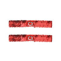 INSPIRE CHIC Women's Skinny Elastic Waist Belts Sequins Decor Stretchy Belts for Dresses 2PCS Red