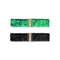 thumbnail image 1 of INSPIRE CHIC Women's Wide Waist Belts Interlock Buckles Shine Stretchy Belts 2PCS Green, 1 of 5