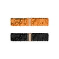 thumbnail image 1 of INSPIRE CHIC Women's Wide Waist Belts Interlock Buckles Shine Stretchy Belts 2PCS Orange, 1 of 5