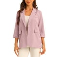 thumbnail image 1 of INSPIRE CHIC Work Office Stretch Blazer for Women's Lapel Collar Dressy Casual Suit Jacket, 1 of 5