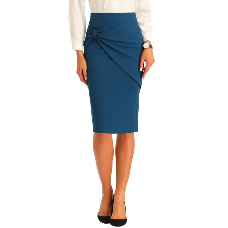 INSPIRE CHIC Work Pencil Skirts for Women's Ruched High