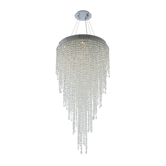 Allegri 028256-010-FR001 Tenuta 10 Light 24" Wide Crystal Chandelier - Chrome