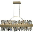 thumbnail image 1 of 030252-038-Allegri Lighting-Glacier - 36 Inch 84W LED Rectangular Island   Brushed Champagne Gold Finish with Firenze Crystal Spears Crystal, 1 of 2