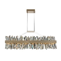 Allegri 030260 Glacier 48" Wide Led Crystal Linear Chandelier - Brushed Champagne Gold
