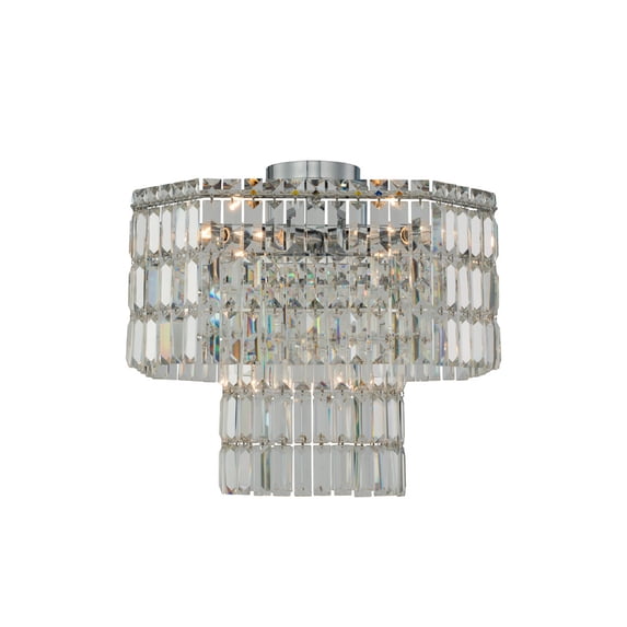 Allegri 036545-010-FR001 Livelli 6 Light 20" Wide Semi-Flush Waterfall Ceiling Fixture -