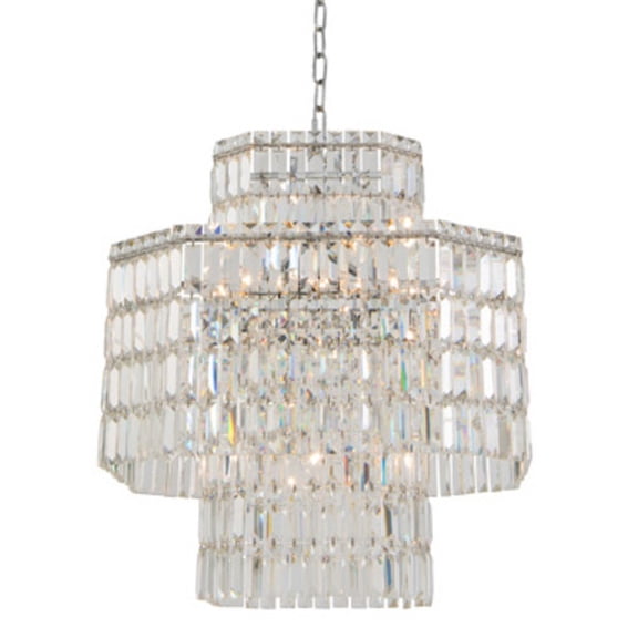 Allegri 036555-Fr001 Livelli 12 Light 25" Wide Crystal Pendant - Chrome