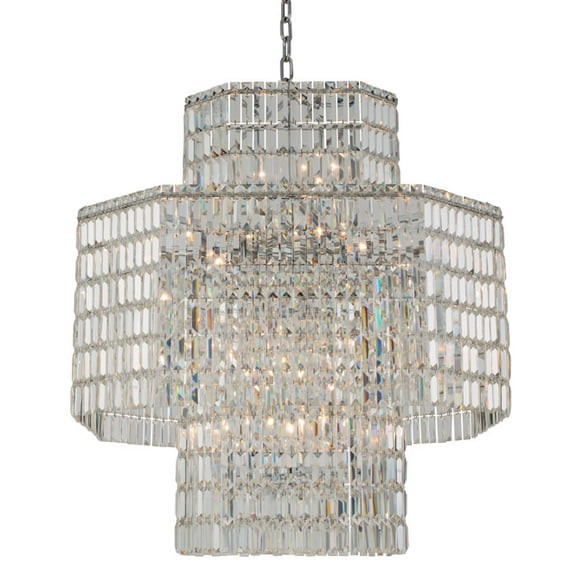 Allegri 036557-Fr001 Livelli 20 Light 39" Wide Crystal Pendant - Chrome