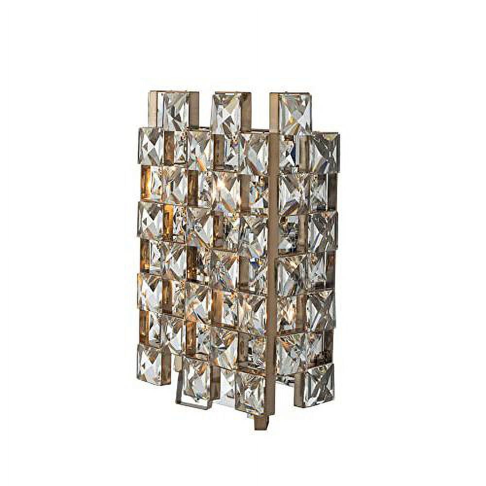 Brushed Champagne Gold Crystal Dimmable Wall Sconce