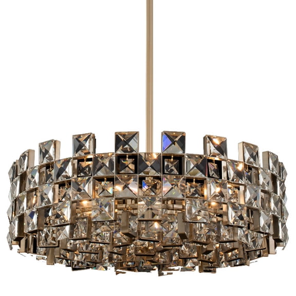 Allegri 036656-Fr001 Piazze 9 Light 29" Wide Crystal Pendant - Brushed Champagne Gold