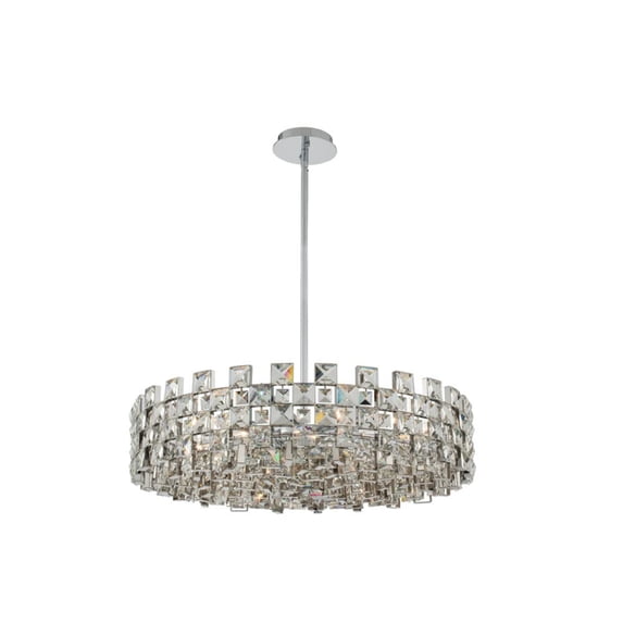 Allegri 036656-010-FR001 Piazze 9 Light 29" Wide Crystal Pendant - Chrome