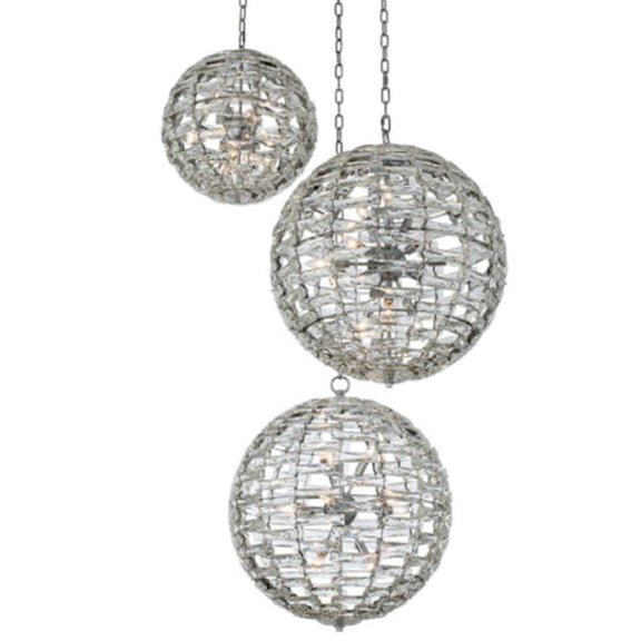 Allegri 037254-Fr001 Alta 30 Light 44" Wide Crystal Multi Light Pendant - Chrome