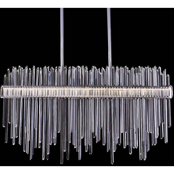 Allegri 040261-010-FR001 Piovere 60" Wide Crystal Linear Pendant - Chrome