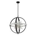 thumbnail image 1 of 033651-050-FR001-Allegri Lighting-Angelo - Ten Light Pendant   Matte Black/Polished Silver Finish with Firenze Crystal, 1 of 4