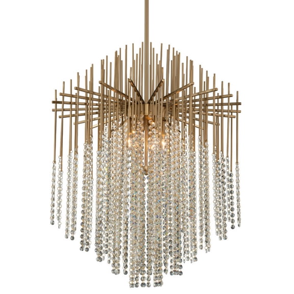 Allegri 037655-Fr001 Estrella 6 Light 26" Wide Crystal Pendant - Brushed Champagne Gold