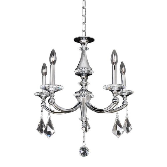 012170-010-FR001-Allegri Lighting-Floridia - Five Light Chandelier Chrome Chrome Finish with Firenze Clear Crystal