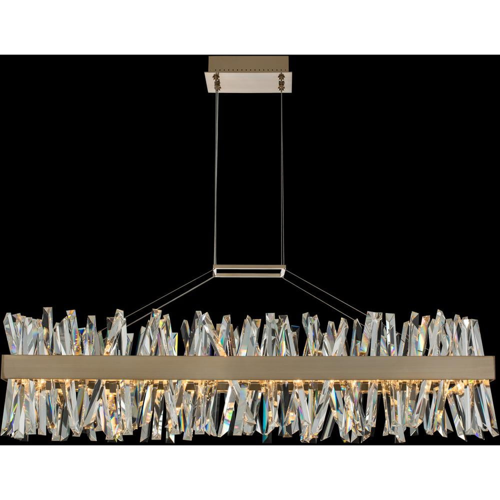 Matte Black Crystal LED Kitchen Island Pendant Light