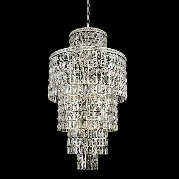 033252-014-FR001-Allegri Lighting-Kasturi - Twenty-Two Light Pendant Silver Finish with Firenze Clear Crystal