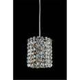 thumbnail image 1 of 11760-010-FR1AB-Allegri Lighting-Milieu - 7 Inch One Light Mini Pendant Chrome Crystal Blue Chrome Finish with Firenze Clear Crystal, 1 of 3