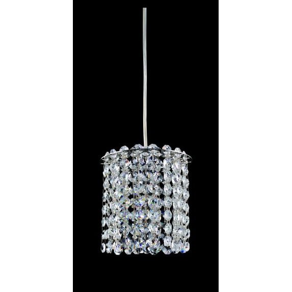 11760-010-FR103-Allegri Lighting-Milieu - 7 Inch One Light Mini Pendant Chrome Fleet Gold Mix Chrome Finish with Firenze Clear Crystal