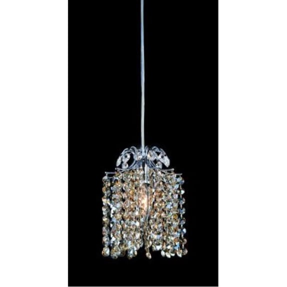11761-010-FR105-Allegri Lighting-Milieu - 9 Inch One Light Mini Pendant Chrome Fleet Argentine Mix Milieu - 9 Inch One Light Mini Pendant