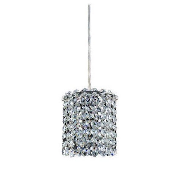 11760-010-FR001-Allegri Lighting-Milieu - 7 Inch One Light Mini Pendant Chrome Clear Chrome Finish with Firenze Clear Crystal