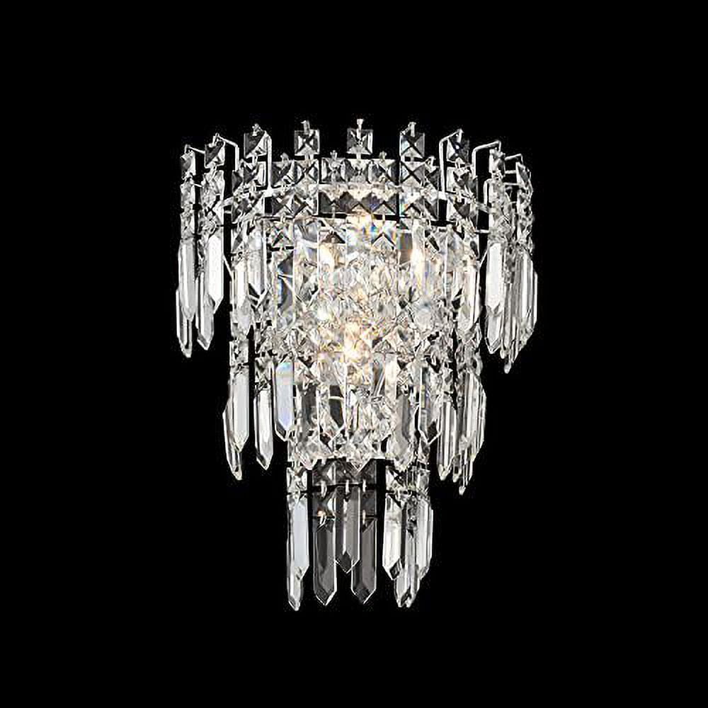 Pandoro Chrome Crystal Two-Light Wall Sconce